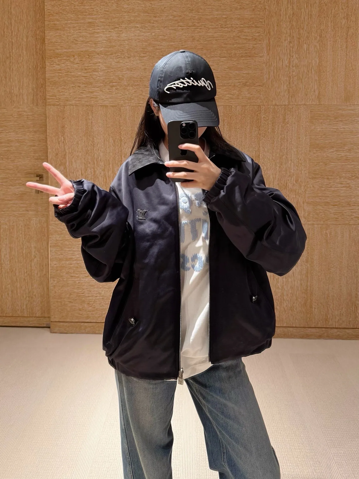 Louis Vuitton/Louis Vuitton old flower jacquard logo logo reversible jacket